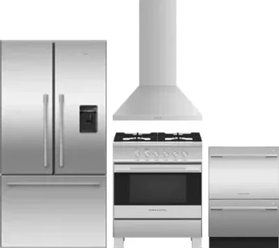 4 Piece Package Includes Refrigerator, Range, Hood And Dishwasher